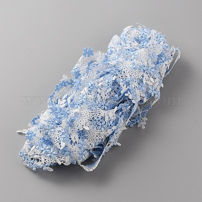 Кружевная отделка с вышивкой из полиэстера OCOR-WH0085-10A-1