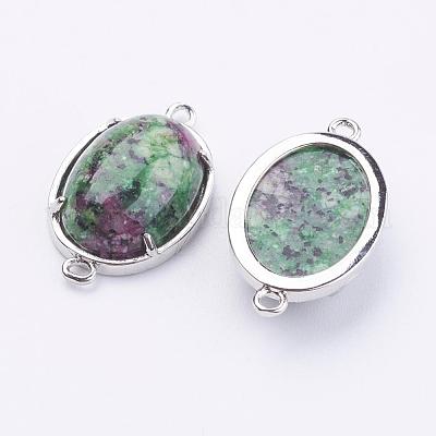 Латунь натуральный рубин в соединителях звеньев цоизита G-E398-04E-1