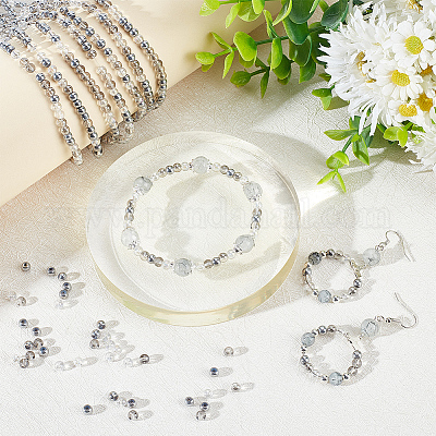 8 нити прозрачные гальванические стеклянные бусины нити GLAA-BBC0001-04B-1