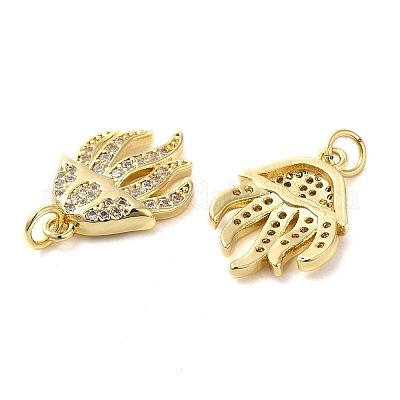 Покрытие стойки латунь микропаве прозрачные подвески из кубического циркония KK-M260-02G-1