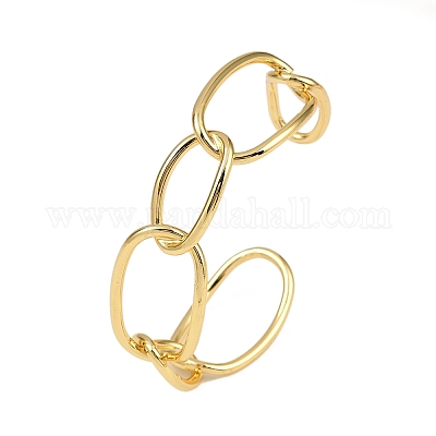 Messing Stulpearmbänder für Frauen&nbsp;BJEW-C112-10G-1