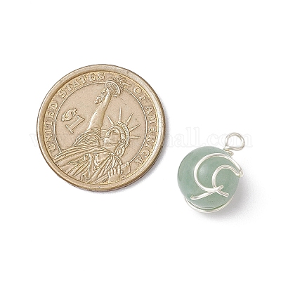 Подвески из драгоценных камней с медной проволокой PALLOY-JF02921-1