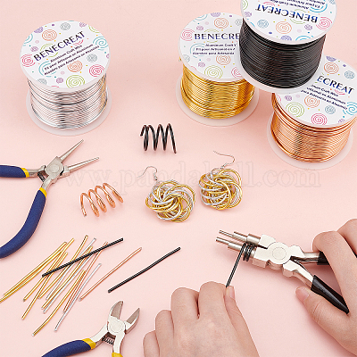 Wholesale BENECREAT 22 Gauge 850FT Aluminum Wire Anodized Jewelry Craft Making  Beading Floral Colored Aluminum Craft Wire - Silver 