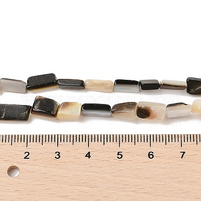 Нити бусин из натуральной черной ракушки для губ SHEL-R100-01A-1