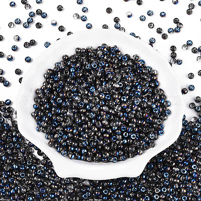 6/0 полупокрытая стеклянная бусина SEED-N008-04C-1