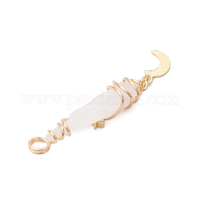 3 шт. 3 стиля гальванизированные натуральные кварцевые кристаллы самородки медная проволока обернутые подвески PALLOY-JF03125-1