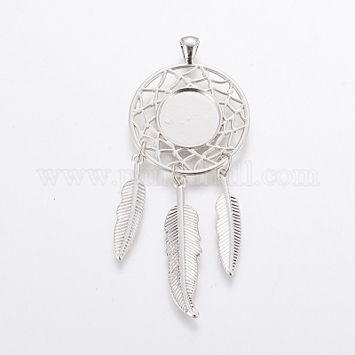 Сеттинги для кулона(кабошонов) PALLOY-WH0065-92P-1