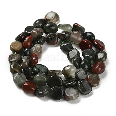 Природные африканские гелиотроп бисер пряди G-P497-01E-13-1