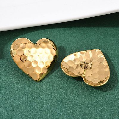Серьги-гвоздики в форме сердца из нержавеющей стали 304 EJEW-I320-24G-04-1