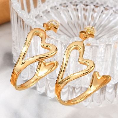 Серьги-гвоздики из нержавеющей стали 304 для женщин EJEW-B114-04G-1