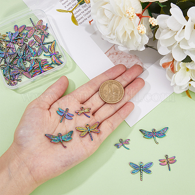 32 шт. 4 подвески из нержавеющей стали 201 с ионным покрытием и сплавом PALLOY-DC0001-07-1