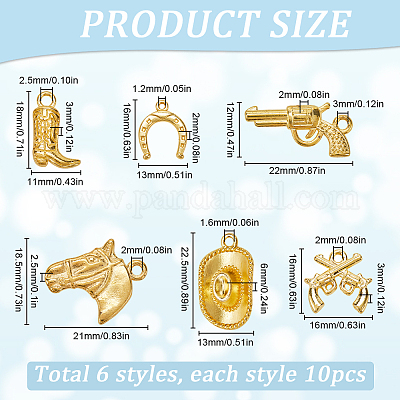 60шт. 6 стиля подвески из сплава в тибетском стиле FIND-SC0010-51-1