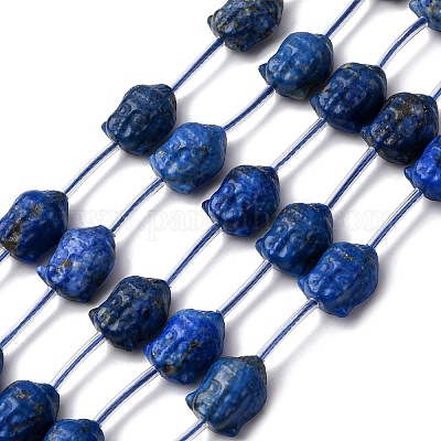 Нитки бусины из натурального ляписа-лазури G-K382-E02-01-1