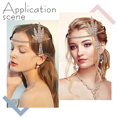 1шт. ободки из цинкового сплава со стразами OHAR-HY0001-03G-1