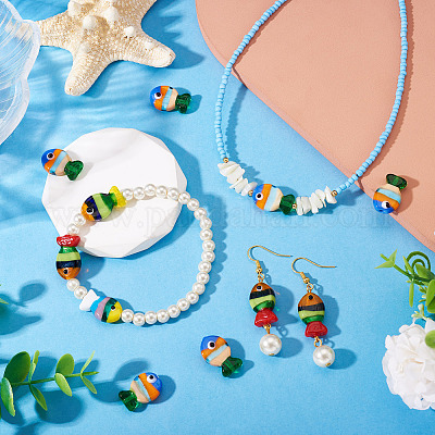 12шт ручной работы бусины лэмпворк&nbsp;LAMP-TA0001-74A-1