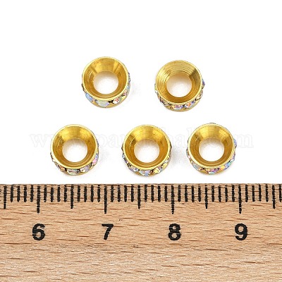 Латунные бусины разделители для поставки стразов&nbsp;RB-A020-7mm-28G-1