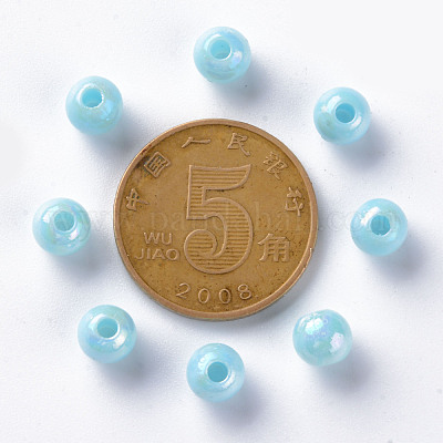 Непрозрачные акриловые бусины MACR-S370-D6mm-A07-1