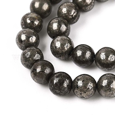 Природного пирита бисер нитей X-G-S249-01-6mm-1