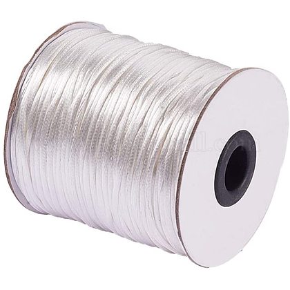 PandaHall 1.5mm/ 100 Yards White Nylon Braided Lift Shade Cord for Blind Shade Mini Blind Cord Replacement String for Windows Roman Shade Repair