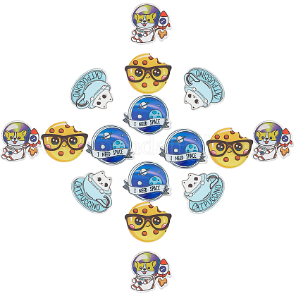 ジュエリーメイキング用サニークルー1ボックス5スタイルピーススペーステーマプラスチックカボションプラネットフラットバックボタンスライムカボションビーズdiyオーナメントクラフトネックレスブレスレットペンダントジュエリー作り用品を購入 Pandahall Selected