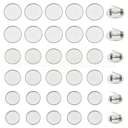 36 шт. 3 стиля оправы для кабошонов из нержавеющей стали 304 STAS-UN0029-40-1