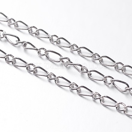 Níquel cadenas hechas a mano de hierro sin cadenas figaro cadenas madre-hijo CHSM020Y-NF-1