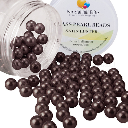 Pandahall Elite Perlen aus perlmuttfarbenem Glas mit runden Perlen HY-PH0001-6mm-039-1