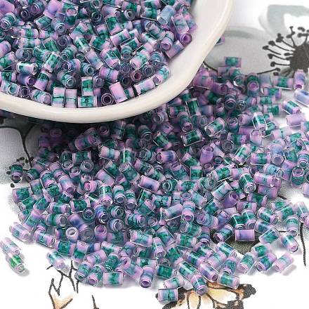 Двухцветный внутренний цвет прозрачный стеклянный бисер SEED-C004-05I-1