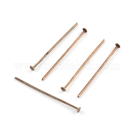 Brass Flat Head Pins KK-Q579-7cm-R-1