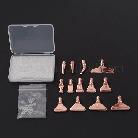13pcs Legierung Diamant-Sticky-Stiftköpfe Set DIY-M019-03RG-1