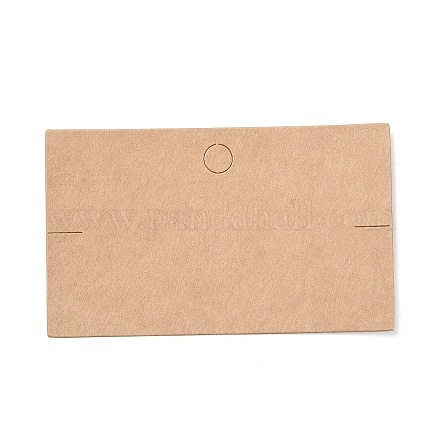 空白のクラフト紙のブレスレットのディスプレイ カード  長方形  バリーウッド  6x10x0.05cm  穴：8mm CDIS-G005-15-1