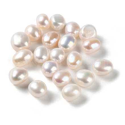 Perlas naturales abalorios de agua dulce cultivadas PEAR-E020-03-1