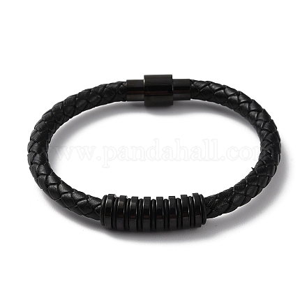 Bracelet cordon rond tressé cuir BJEW-F460-06EB-1