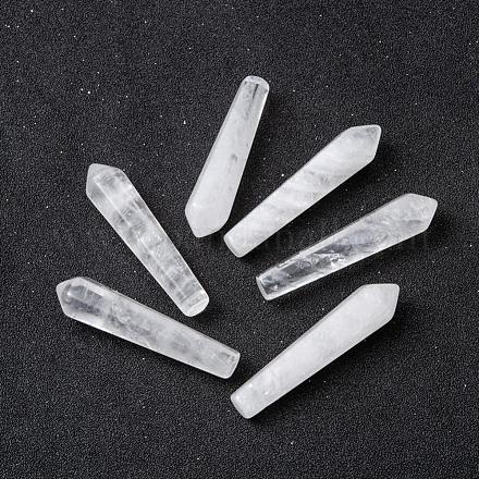 Cuentas puntiagudas de cristal de cuarzo natural X-G-P393-M05-1