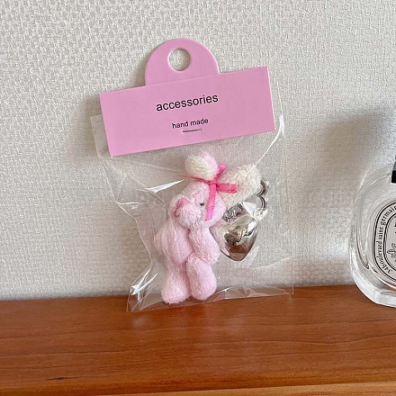 Милый брелок в виде мягкого шерстяного кролика PW-WGFE0BE-05-1