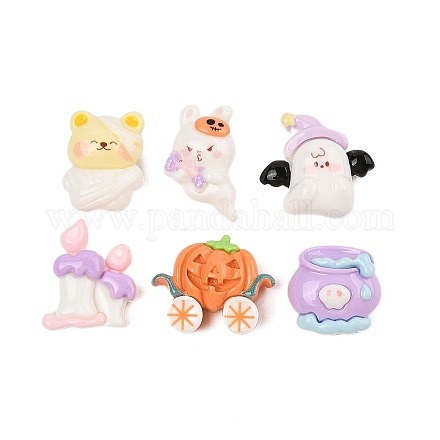 Кабошоны из непрозрачной смолы серии «Хэллоуин» CRES-M037-18-1