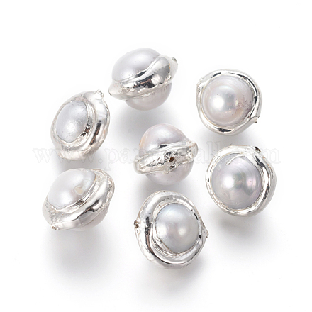 Perlas naturales abalorios de agua dulce cultivadas PEAR-F011-24S-1