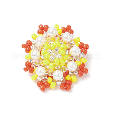 Perles de rocailles en verre motif métier à tisser PALLOY-MZ00119-02-1