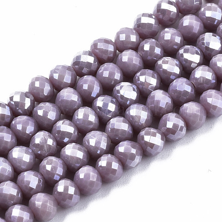 Chapelets de perles en verre opaques EGLA-T008-16G-1