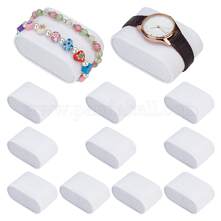 Tela de pelusa pulsera almohada exhibidores de joyería BDIS-WH0008-03B-1