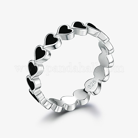 925 стерлинговое серебряное кольцо с платиновым родиевым покрытием и сердечком на палец FL0127-1-1