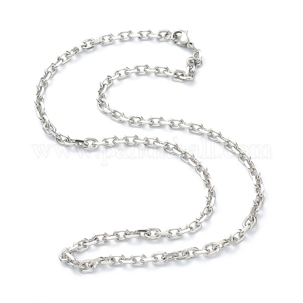 304 Stainless Steel Cable Chain Necklaces NJEW-I248-23P-1