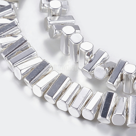 Chapelets de perles en hématite synthétique sans magnétiques G-P338-24A-3x6mm-S-1