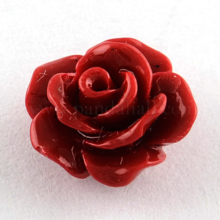 Dyed Flower Synthetical Coral Beads X-CORA-R011-28D-1