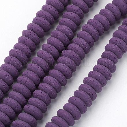 樹脂粘土ビーズ連売り  ロンデル  青紫色  8~9x3~4mm  穴：2mm  約109~110個/連  15.7''~15.9'' CLAY-P009-04-1