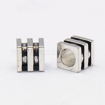 Perles de laiton de cube X-KK-P008-28-NF-1