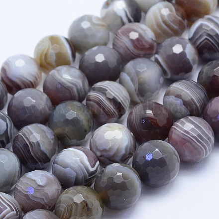 Chapelets de perles en agate naturelle du Botswana G-L478-38-12mm-1