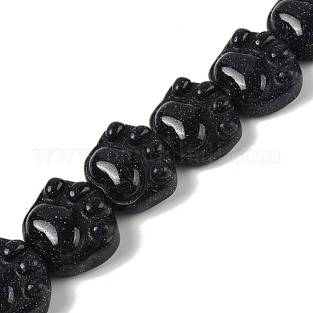 Синтетический синий авантюрин бисер нитей G-M108-A02-01-1