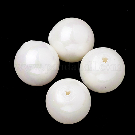 Perles de coquille d'imitation en plastique écologique MACR-S292-18mm-01-1