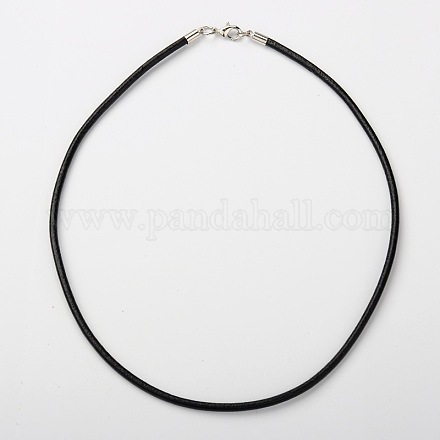 Cowhide Leather Necklace Making AJEW-JW00001-03-1